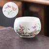 Suet Jade White Porcelain Teacup High-End Personal Special Large Master Cup Single Cup Tea Bowl Tea Cup High-End Ceramic Pair Cup