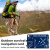 1/2Pcs Pocket Survival Guide Card Easy Read Portable Lightweight Outdoor Travel Camping Hunting Hiking Light Shadow Star Navigation Card Tools