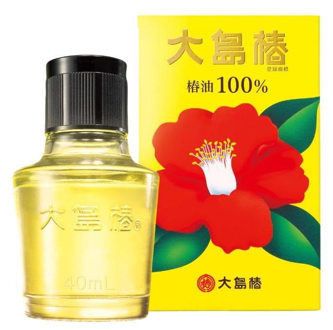 Oshima Tsubaki 40ml 100% Camellia Oil Hair Oil, Styling Agent, Multi-Purpose Oil, Moisturizing for Skin, Scalp, and the Whole Body, Leave-In Treatment