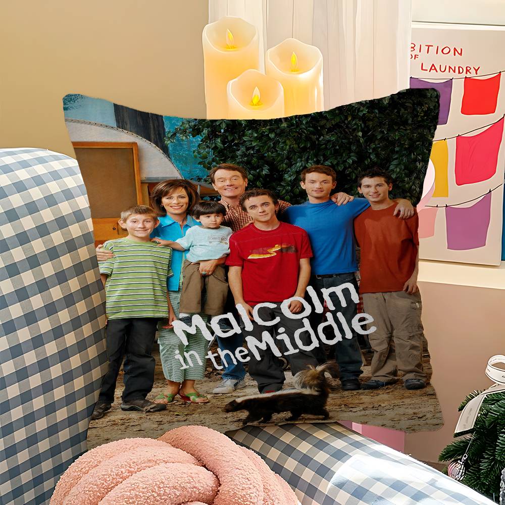 M-Malcolm In The Middle Pillow Cover For Bedroom Room And Living Room Sofa Decorative Cushion Cover