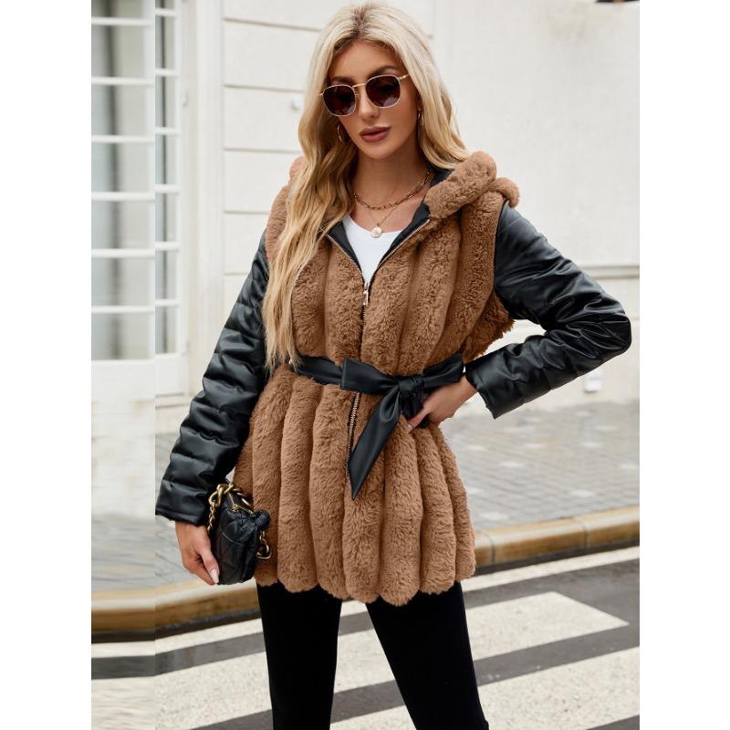 Herbst und Winter Neue Modische und Vielseitige Pendler Freizeit Kapuzen Kurzmantel