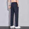 Spring and summer new four-sided elastic ice silk quick-drying large-size coffee-colored slim-fit straight casual sweatpants men's PANTS