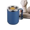 450ml Stainless Steel Insulated Mug Double Layered Vacuum Coffee Cup With Transparent Dust Cover Anti Scalding Water Cup