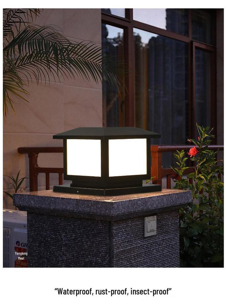 Waterproof Solar LED Post Cap Light for Outdoor Garden, Fence, Villa, Community, Courtyard, and Gate