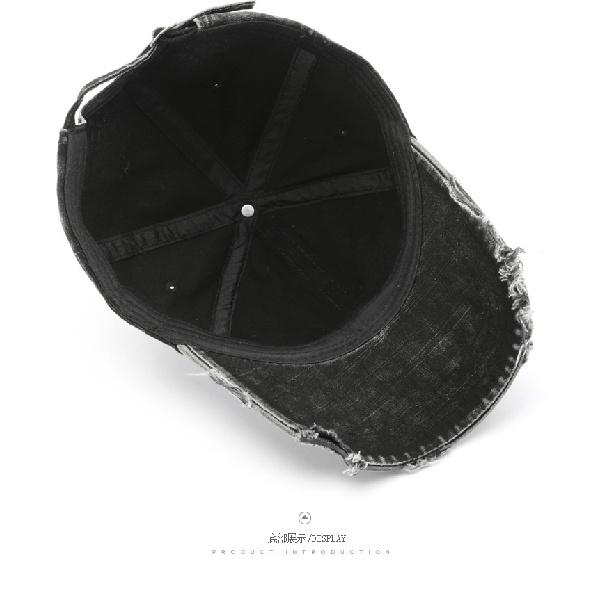 Men's spring and autumn washed distressed baseball cap, outdoor women's sports sun hat with brim