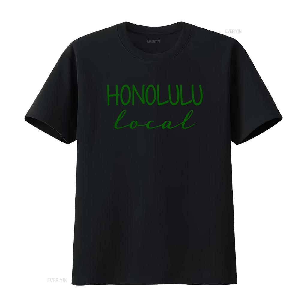 Honolulu Local Hawaiian Love City Pride Beach Gray T Shirt for vintage Washed Top For Everyday Wear fashion graphic Stretched
