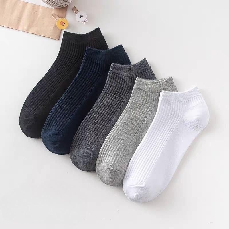 5/10 Pairs of Men's Socks Spring and Summer Thin Boat Socks Low Top Shallow Mouth Socks