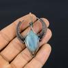 Aquamarine 999 Copper Wire Wrapped Pendant, Handmade Gemstone Pendant Jewelry, Gifts For Wife Brand New Pendant