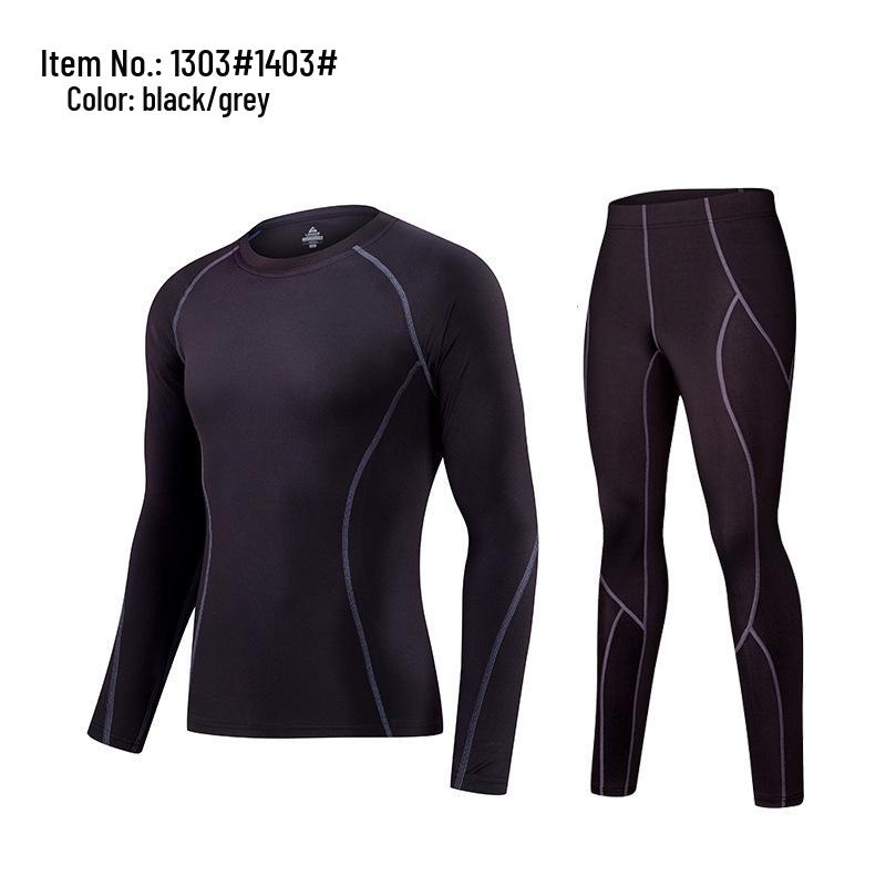 Slim Fit Long Sleeve Quick-Dry Sportswear Set with Fleece Lining for Running and Yoga