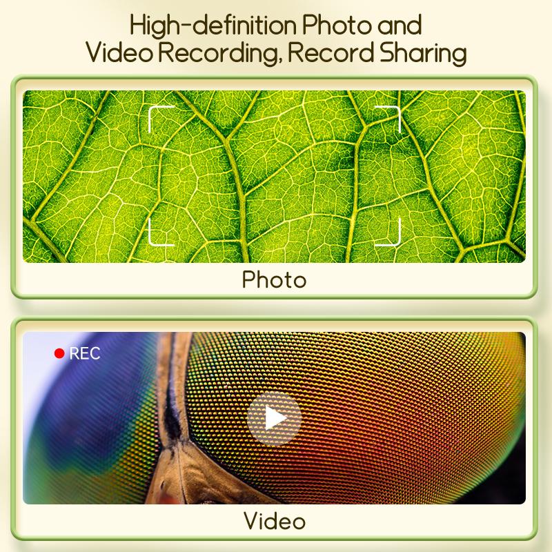 Microscope for Kids Children Microscope with 2 Inch Screen Mini Handheld Microscope Camera Christmas Birthday Gifts