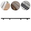Stainless Steel Handrail,6/5/4/3FT 200lbs Black Rectangle Wall Mount Stair Railing Kit 8*4*183cm for Homes,Offices