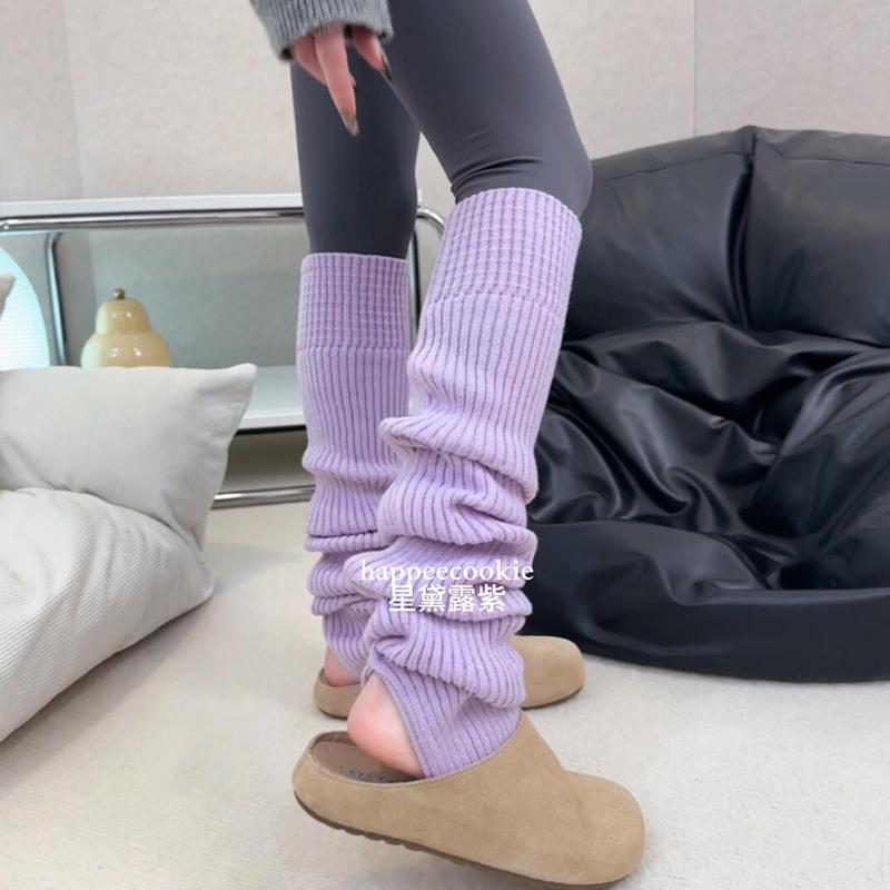 Socks Ballet Yogurt Leg Cover Long Leg Socks Japanese Women Knitted Cotton Winter Warm Leg Warmers Over Knee Tube JK Pile Socks