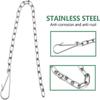10PCS Stainless Steel Toilet Tank Part Sliver Toilet Flush Valve Toilet Flapper Chain  Toilet