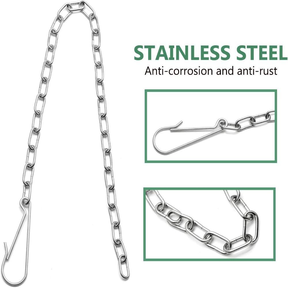 10PCS Stainless Steel Toilet Tank Part Sliver Toilet Flush Valve Toilet Flapper Chain  Toilet