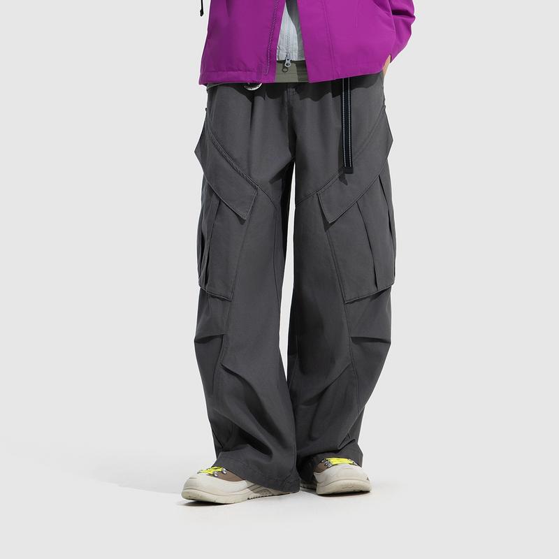 Li Ning Outdoor CF Reflective Loose Straight Leg Casual Pants Men Pants AKXV321-1