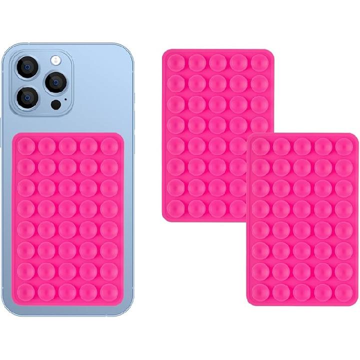 2 Pack Silicone Double-Sided Suction Grip – 40 Cups per Side, Strong Hold for iPhone, Galaxy, Pixel, Android – Hands-Free for Selfies & Videos