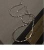 Korean Style S925 Sterling Silver Irregular Stone Clavicle Chain Necklace