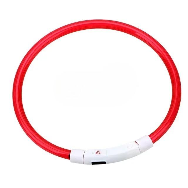 Collare per Cani a LED Luminoso USB Collare per Gatti Cani 3 Modalità Luce LED Incandescente Prevenzione Perdita Collare LED per Cani Accessori per Cani Domestici