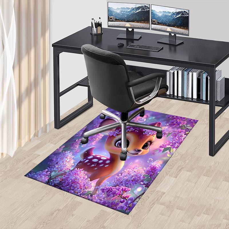 1PC Deer Flowers Extra Large Non Slip Floor carpet, Office, family, bedroom, Studio Large Area Rug Indoor Rugs