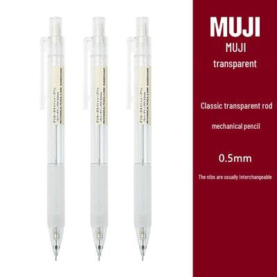 MUJI Klasická transparentní mechanická tužka 0,5 MM - Nerozbitné kulaté tělo