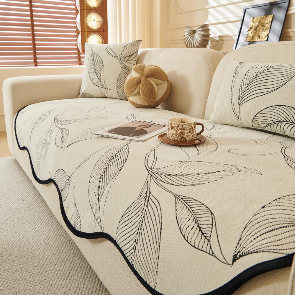 Irregular Leaves, Special-Shaped Retro Sofa Cushion, Universal In All Seasons, New Premium Leather Sofa Cover, Non-Slip