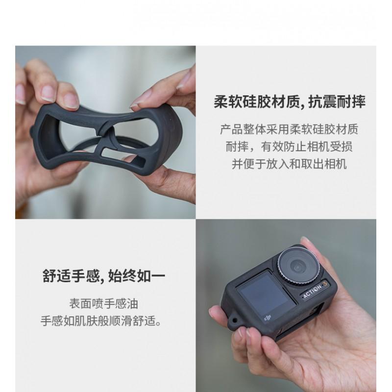 PGYTECH Silicone Protective Case DJI OSMO Action 3 Camera Shockproof Scratch Resistant Flexible Fit