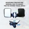 Golf Cart Side Mirrors with Screws Gasket Universal Replacement Strong Magnetic Side Mirrors Adjustable Rearview Mirror
