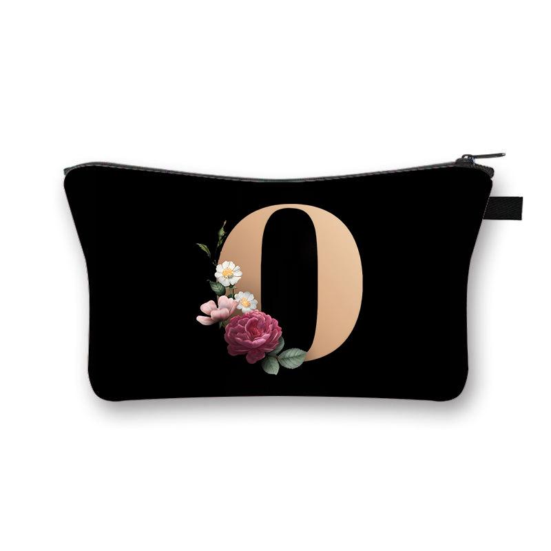 Alphabet Printed Change Bag Multifunctional Travel Storage Bag Elementary School Polyester Stationery Zipper Pencil Bag