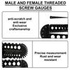 Metric and Imperials Metal Thread Pitches MultiGauges AluminumAlloy Thread & Pitches Identification Gauges Tool