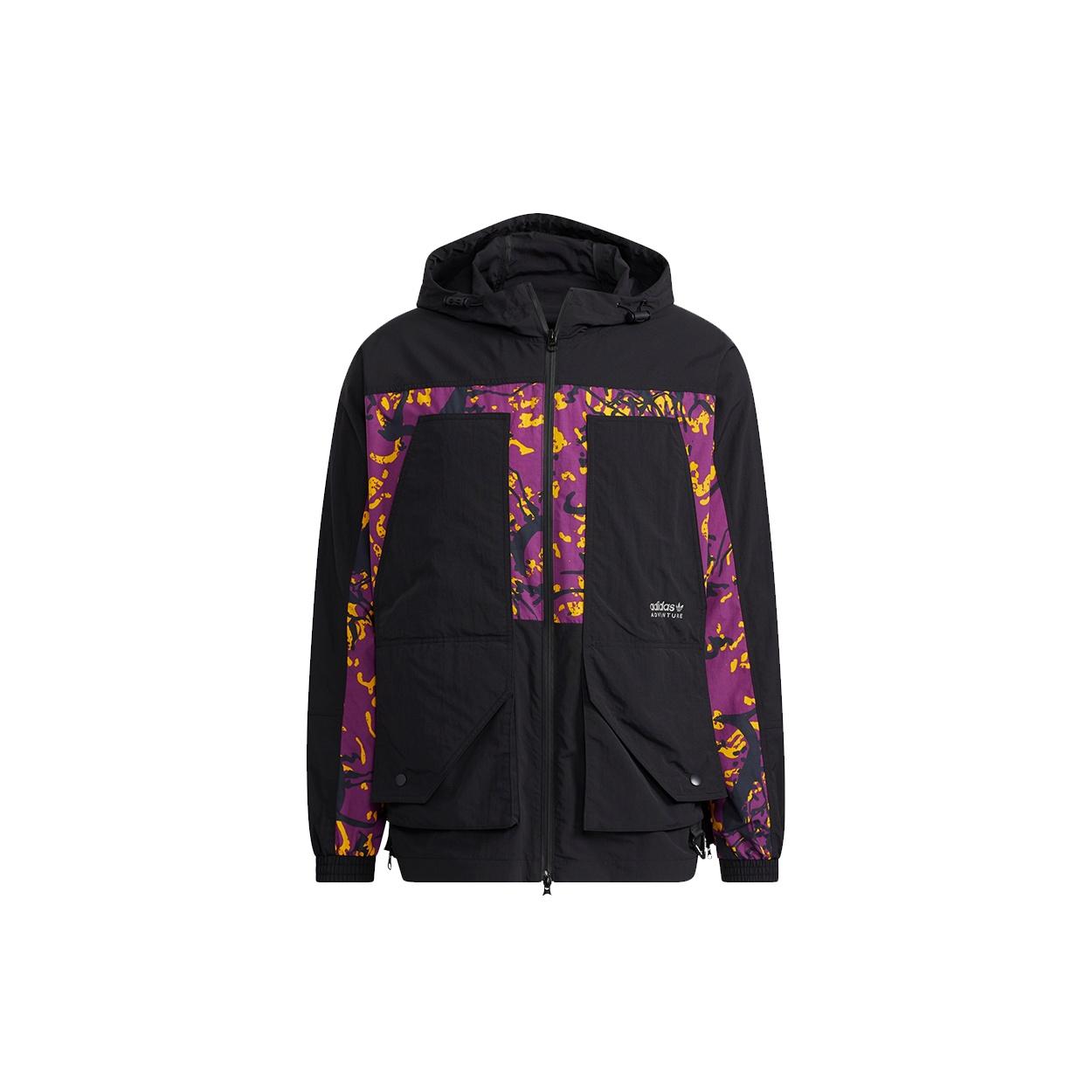 adidas originals Adv Wb Contrast Color Stitching Sports Logo Jacket Black Men s H46701 L