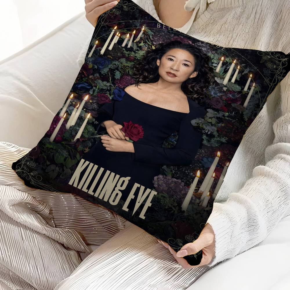 Killing Eve TV Personalized Pillow Dust Cover Bedroom Kids Party Decoration Pillowcase Birthday Children Gift