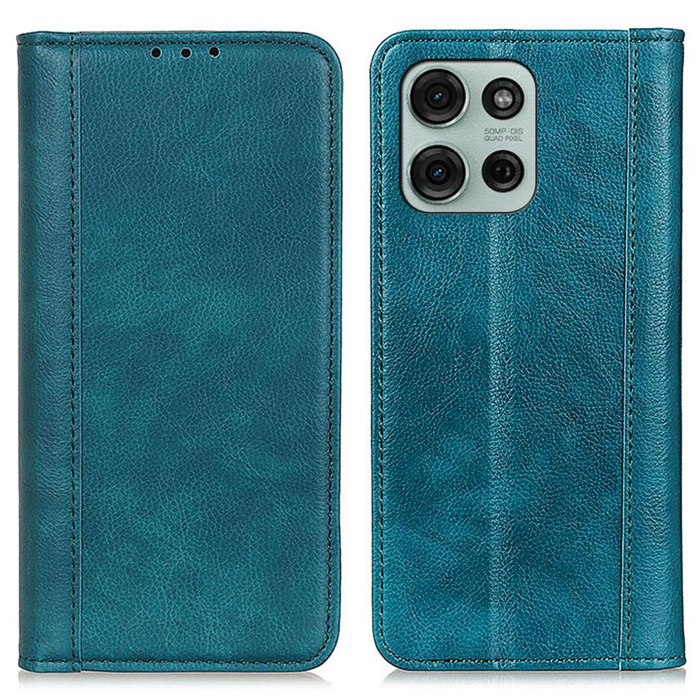 For Motorola Moto G75 5G Stand Case Split Leather Litchi Texture Wallet Phone Cover