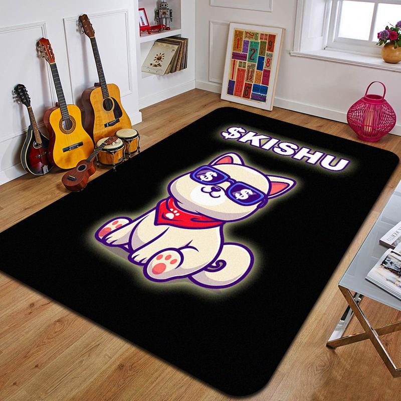 C-Niedliche Katze Bedruckter Teppich Mode Yogamatte Rutschfester Teppich Schlafzimmerdekoration Außenteppich Schlafzimmer Geburtstagsgeschenk