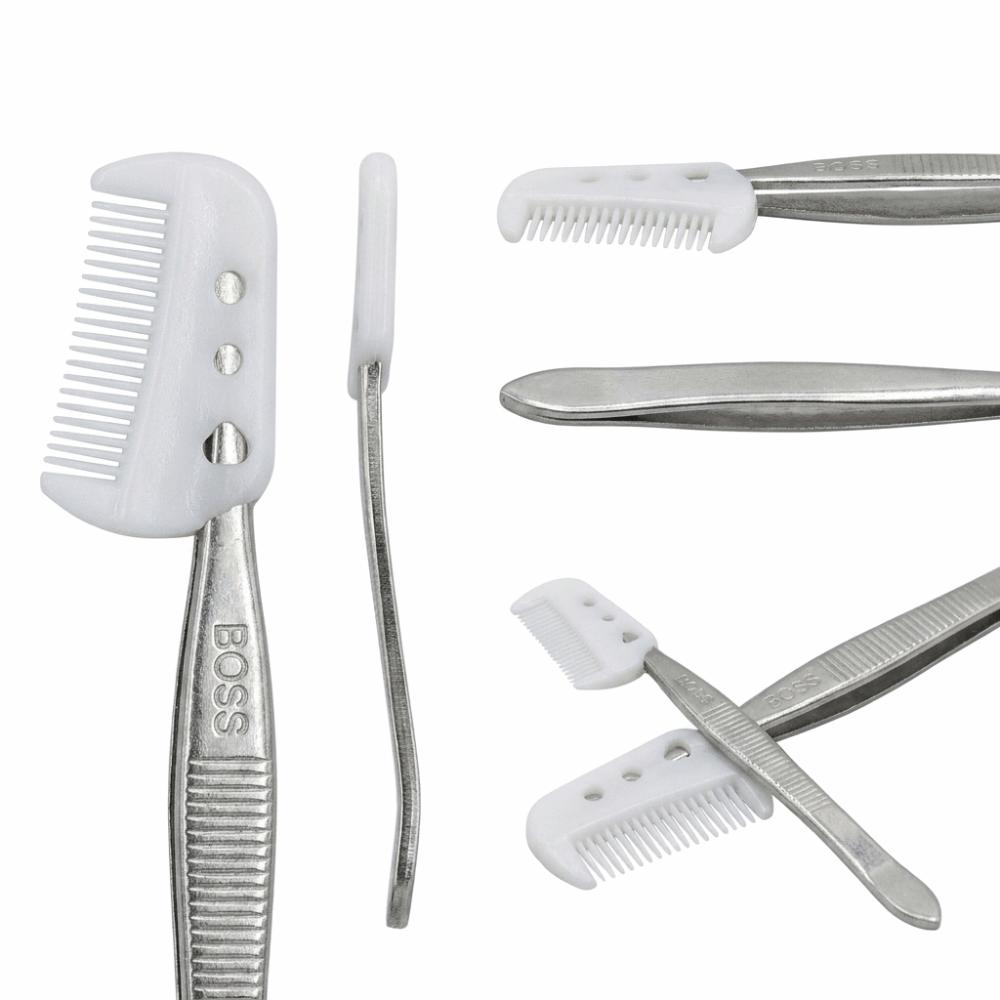 1pc/24pcs Stainless Steel Eyebrow Trimming Makeup Tool With Comb Beauty Tool Personal Beauty Care