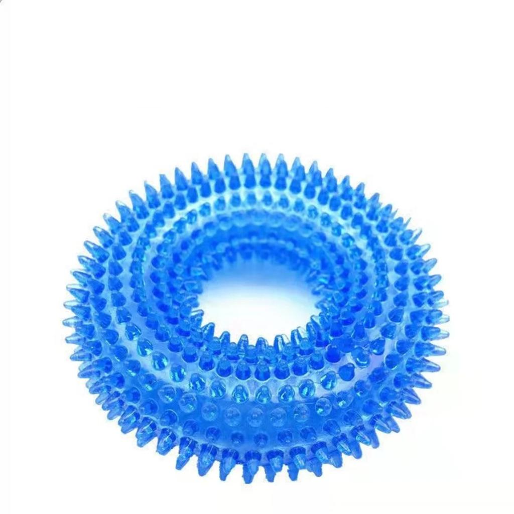 Squeaky Interactive Pet Dog Chew Toy Puppy Bite Resistant Thorn Barbed Tooth Cleaning Toy TPR Molar Chew Toys for Dogs