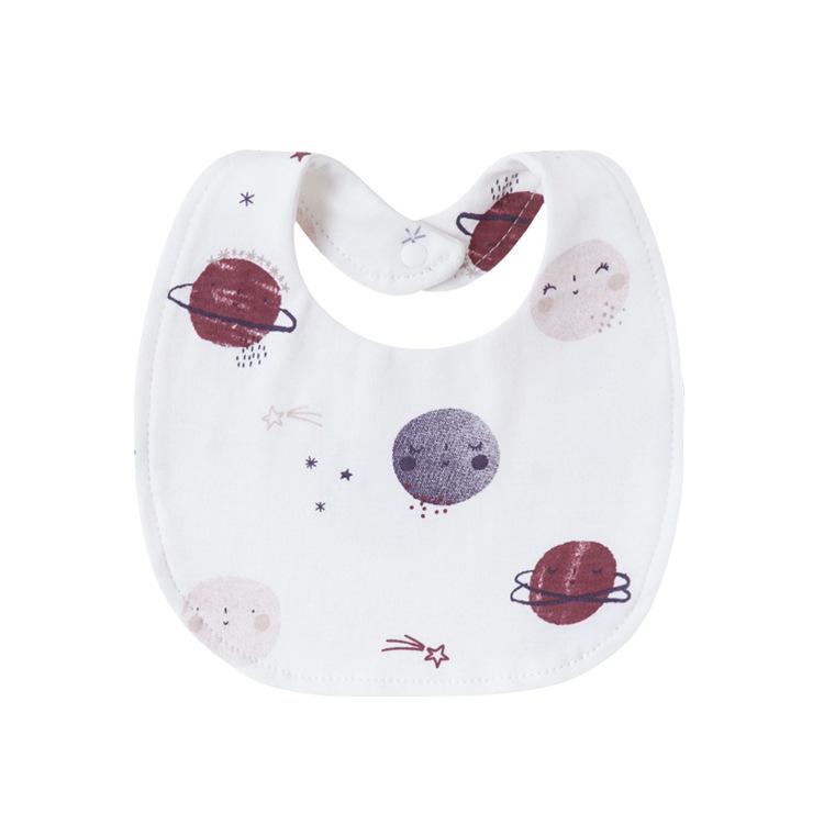 Newborn Baby Bibs Pure Cotton Double Layer Drool Bibs High Absorbency Burp Cloths For Infants Toddlers Soft Skin Friendly