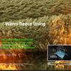 Men's Mid-Length Winter Fleece-Lined Hooded Warm Coat Youth Casual Multi-Pocket Thickened Coat