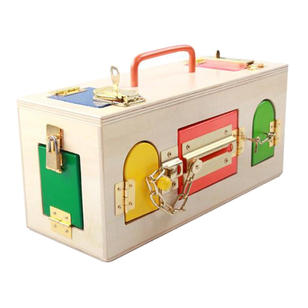 M-HUA Montessori Colorful Lock Box Giocattoli educativi per Bambini in et/à prescolare per Bambini