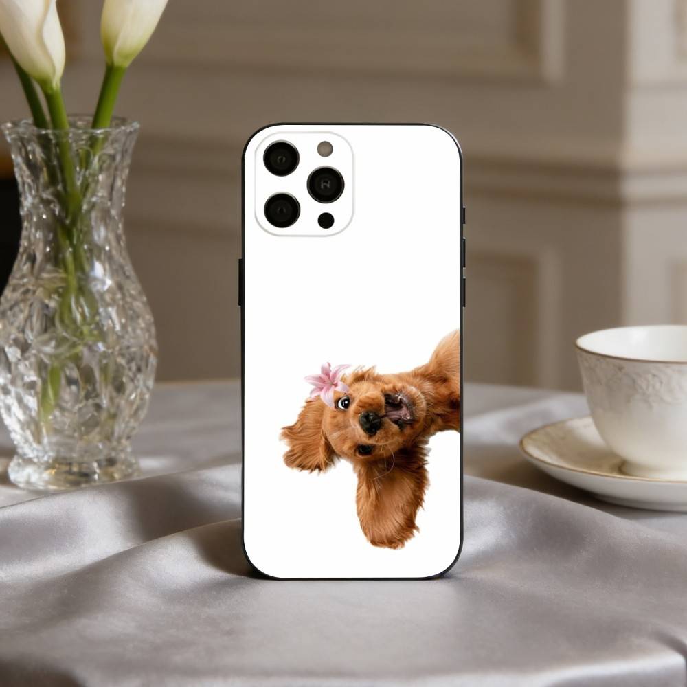 F-Funny Fashion D-Dog Art Phone Case For iPhone 17pro,16,15,14,13,12,11 Plus,Pro Max,XS,Soft Silicone Black Cover