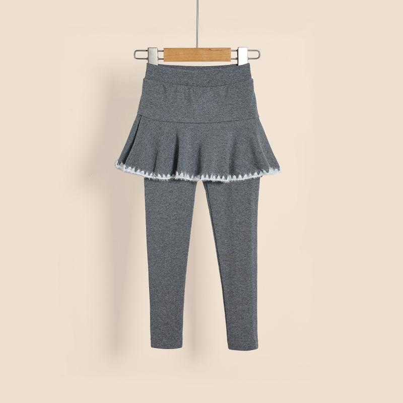 Girls Pants Skirt Fake Two Piece Children's Breathable Skirt Pants Thin Bottom Pants Girls Leggings Pleated Mini Skirts Spring Autumn
