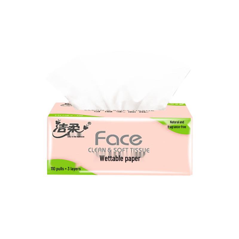 Jie Rou PR125 Pink Wet Strength Facial Tissues, 6-Pack