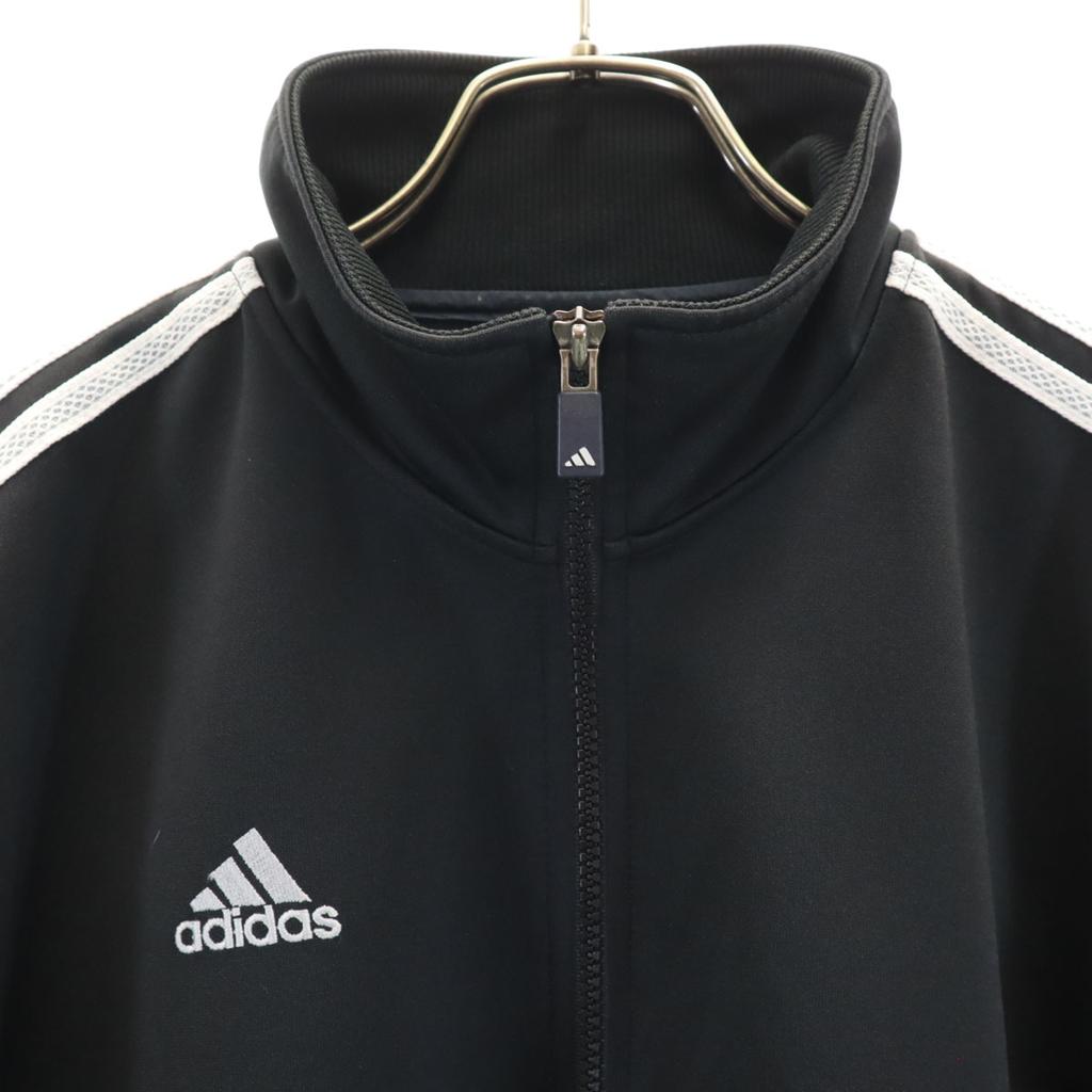Adidas Track Jacket Black Jersey Men's Used