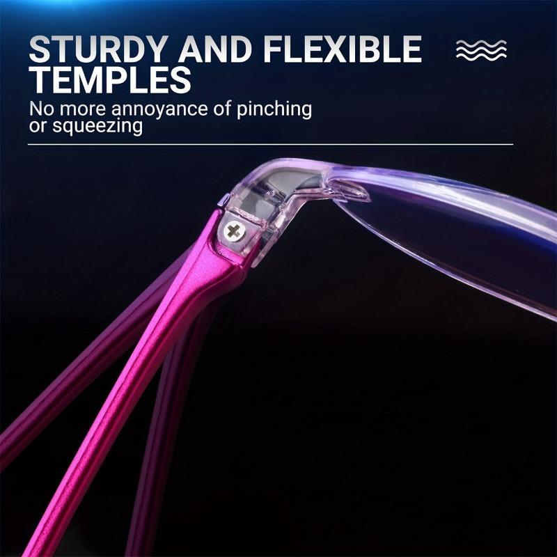 4pcs Ladies' Reading Glasses Anti Blue Light Glasses Diamond Cutting Design Computer Glasses Anti Fatigue Reading Glasses