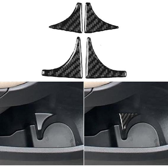 NVCNX Real Premium Carbon Fiber Compatible with Ford Ranger 2019 2020 2021 2022 2023 XLT Lariat XL Car Door Side Window Lift Switch Panel Cover Trim