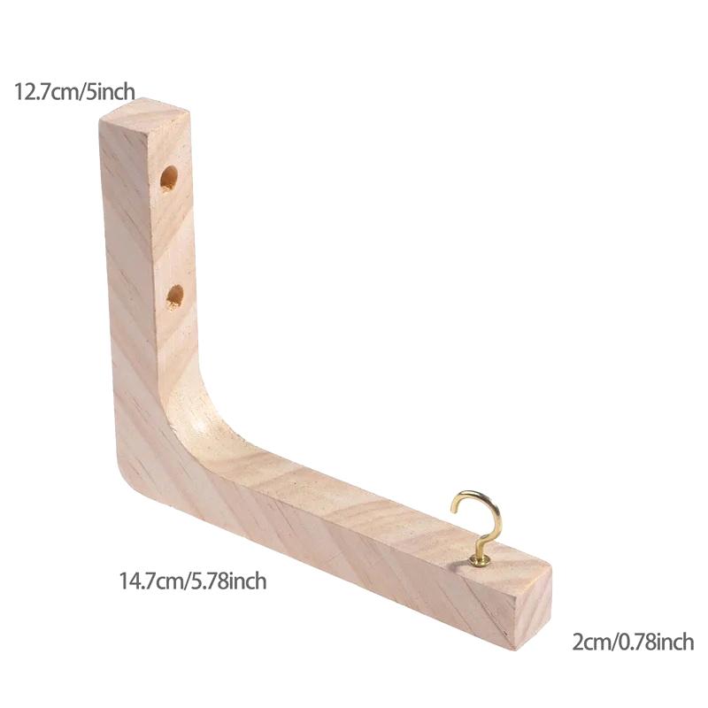 1/2Pcs Natural Wood Wall Plant Hangers Hanging Flower Pot Hook Nordic Flower Bracket For Lanterns Wind Chimes Balcony Home Decor