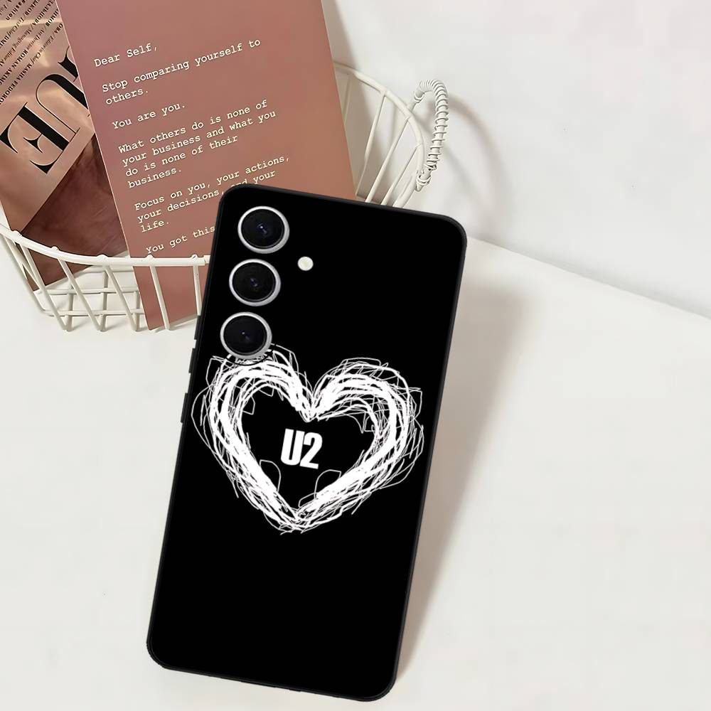 1pc Famous U-U2 Rock Band Phone Case For Samsung S 24 Fe 25 Ultra Plus 20 Lite 21 30 22 23 24 22 Ultra 5G Fundas