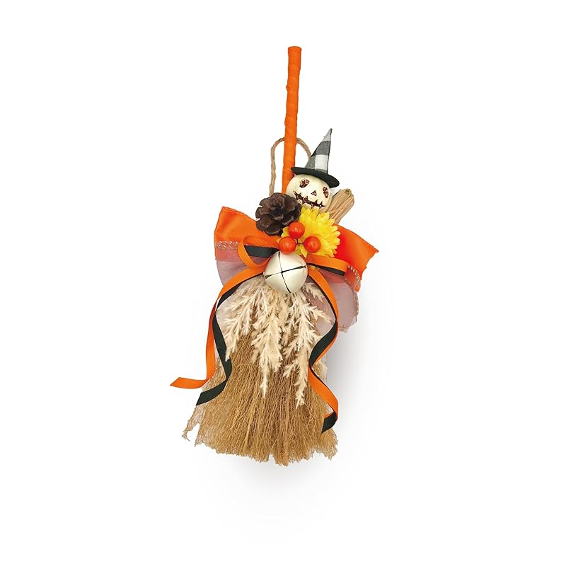 

[mamawreath 2025] halloween broom skull skeleton skeleton pumpkin object interior bouquet miscellaneous goods size height Approximately 30cm width