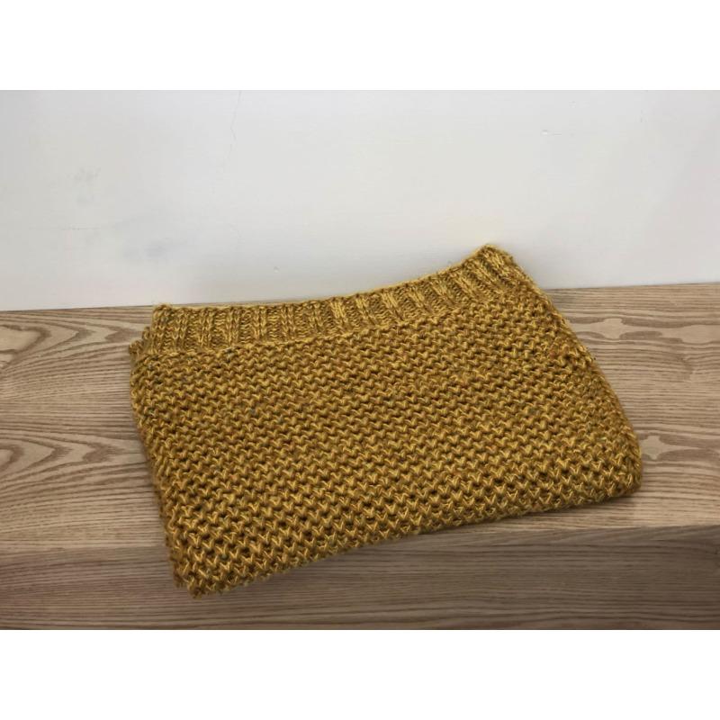 Scarf women's winter new versatile warm wool scarf men's and women's knitted thickened scarf