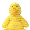 Pet Toy with Soft Plush Fabric Bite-Resistant Chew Toy Built-in Sound Design Yellow Duck Shape Dog Toy for Puppy Adult Dog
