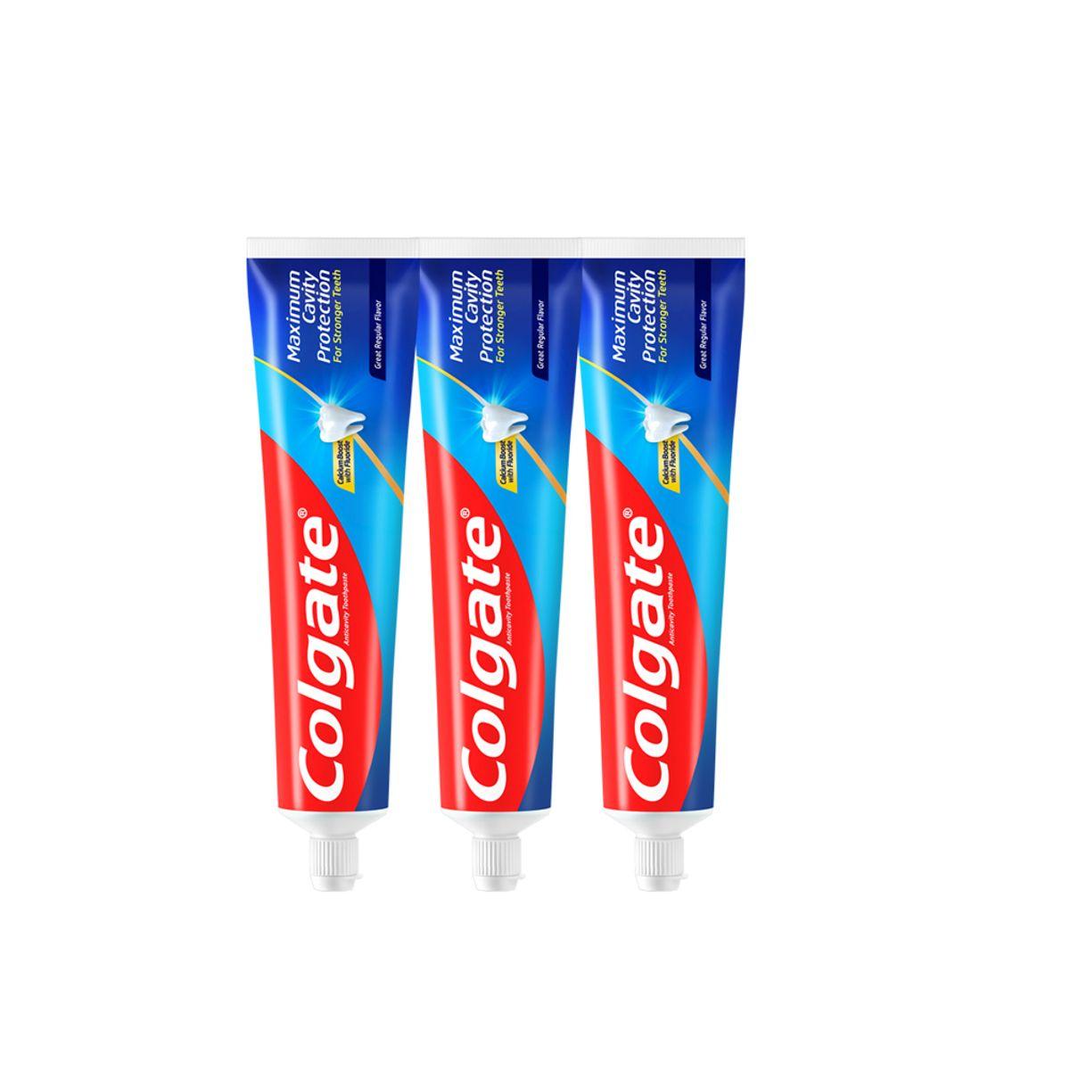 Cavity Protection High Fluoride Toothpaste Regular 100g 3 Packs